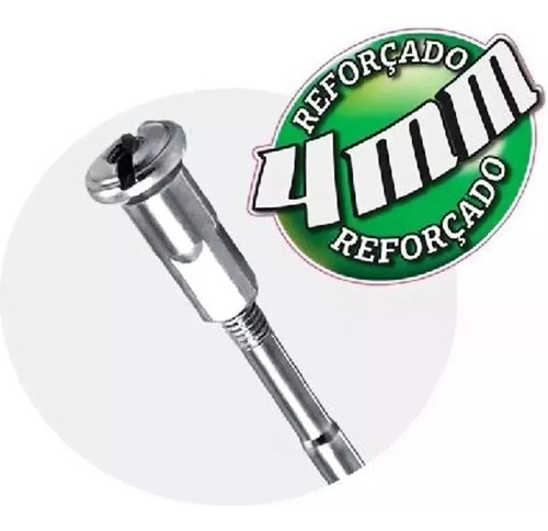 Imagem 4 de 4 de Raio Dianteiro + Traseiro Xre 300 4 Mm Milímetro Cromado