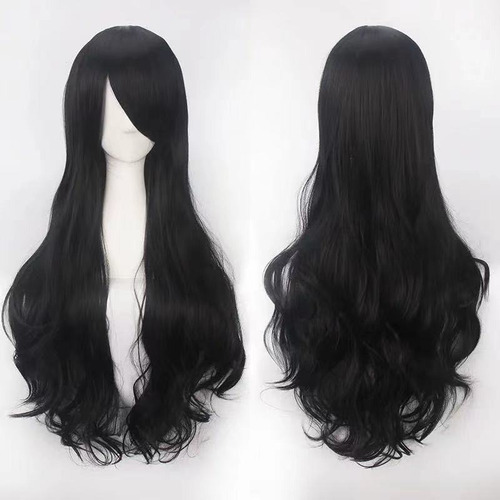 Peluca De Cosplay Rizada Colorida De 80 Cm, Rosa Claro