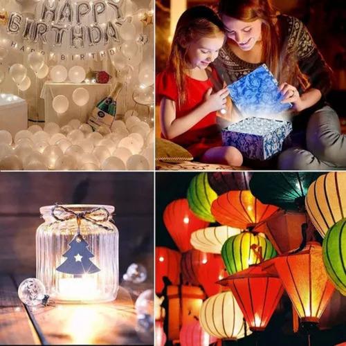 H 100 Piezas De Luces Led For Bebidas Con Forma De Globo