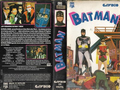 Batman Vhs Adam West 1966 Original Gativideo En Castellano | MercadoLibre
