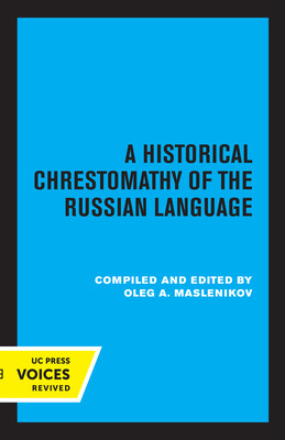 Libro A Historical Chrestomathy Of The Russian Language -...