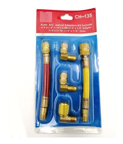 Conector Rapido P/carga Gas R-134 Kit 5 Componentes