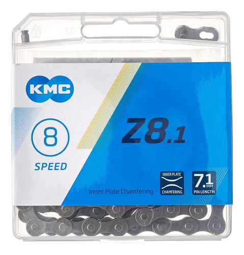  Cadena 8 Pasos (6,7 Y 8 Velocidades) Kmc Z8.1 Bicicleta 