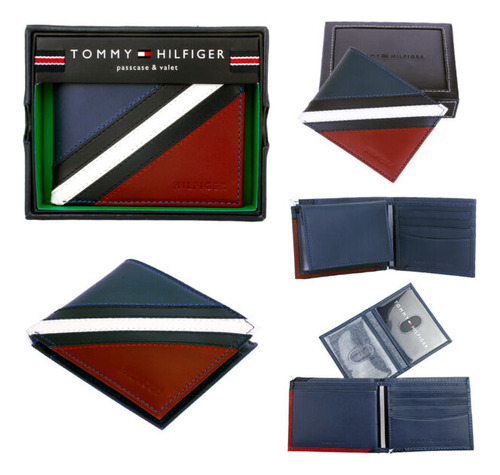 Cartera Azul Roja Blanco Hombre Tommy Hilfiger