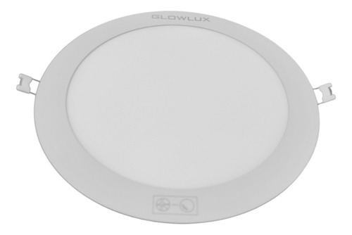 Panel Led Embutir 18w Redondo Luz Fría 6500k Marca Glowlux