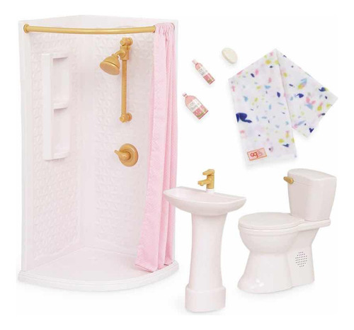 Set De Baño Y Accesorios Para Muñeca De 46 Cm Our Generation