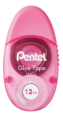 Blister Cola Em Fita / Glue Tape Pentel 12 Metros -  Rosa