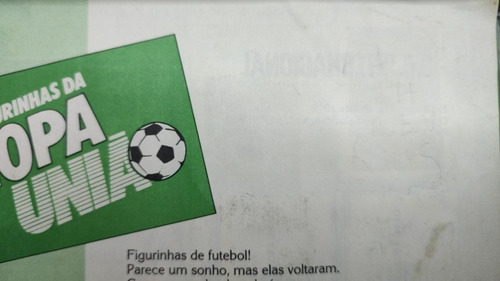 Álbum Figurinhas Editora Abril Copa União Brasileiro 1987 (Usado)