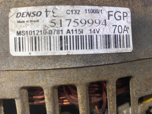 Alternador Motor Fiat Strada Palio Uno 1.0 2007 2010 Usado