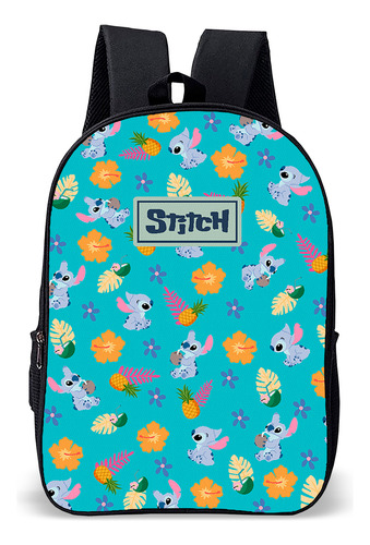 Mochila Escolar Infantil Lilo Havaí Simples Cor Lilo 12 Desenho Do Tecido Stitch