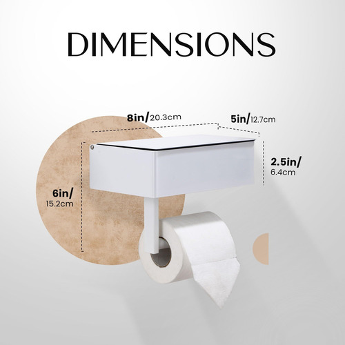 Soporte De Papel Higiénico Con Estante, Cualquier Baño