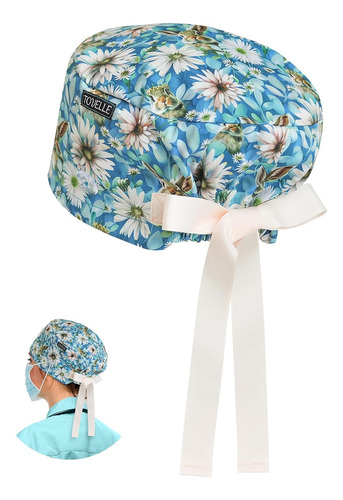 Gorras De Conejo Floral Para Mujeres Y Hombres Con Botones Conejo Floral. Talla Única