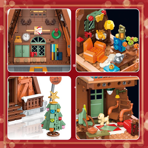Yeshin Kit De Construcción De Casa De Jengibre Navideña, Blo