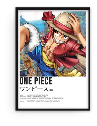 Cuadro Decorativo One Piece Con Marco 70x50cm