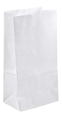 6 Libras Blanco Reciclado Bolsa De Papel - 500 Por Paquete