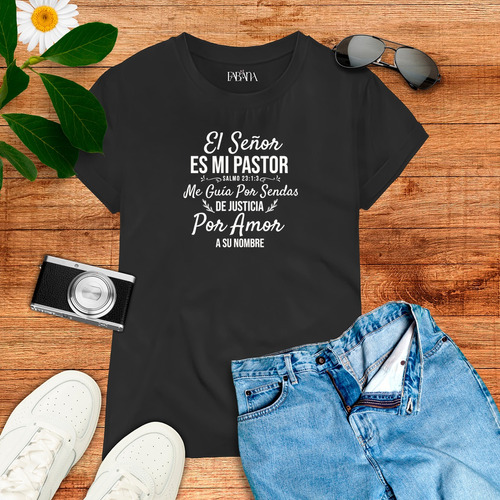 Franela Dama /hombre Frase El Señor Es Mi Pastor