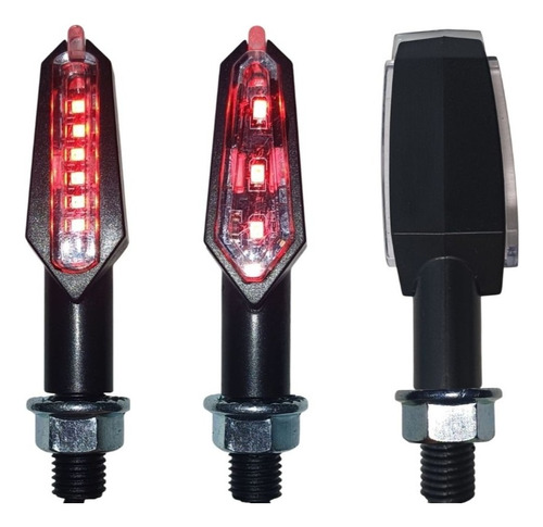 Direccionales Moto Led Universal 4pz Yamaha Yzf-r1 Rojo