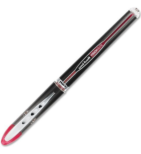 Uni-bola: Vision Elite Stick Roller Ball Pen Tinta Roja Como