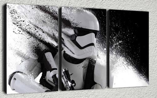 Cuadros Star Wars Stormtrooper 75x45 Cm Tripticos Habitacion