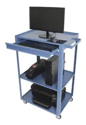 Comprar Rack Aberta P/ Computador Com Gaveta P/ Teclado Nr-1 Nocran Cor Azul no Mercado Livre