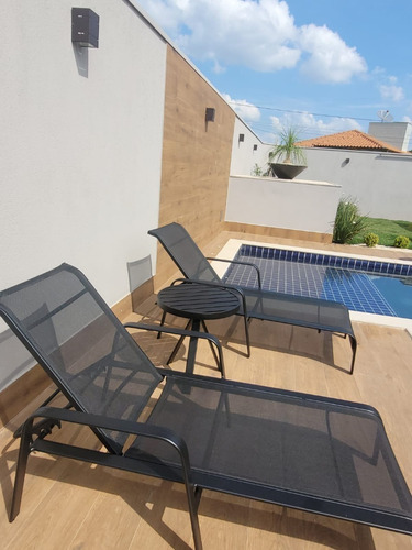 Imagem 7 de 10 de Kit Piscina Jogo Mesa 4 Cadeiras Aluminio + Espreguiçadeiras