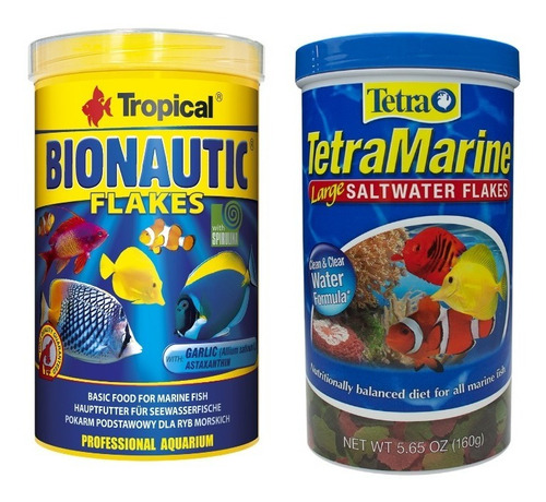 Alimentos Para Peces Marinos Con Spirulina Y Ajo 200g Tetra 