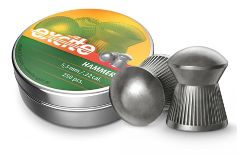 Pellets Diabolos H&n Excite Hammer 250ct 14.66gr .22 Xtr P