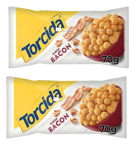 Salgadinho Torcida Sabor Bacon 70g Lucky Kit 40 Pacotes
