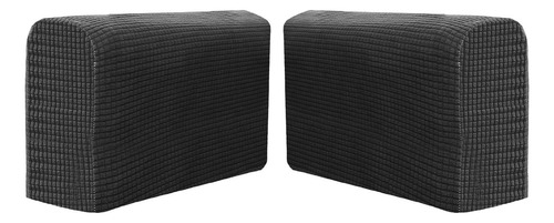 3 Fundas Elásticas De Para Reposabrazos Para Sofá De Negro