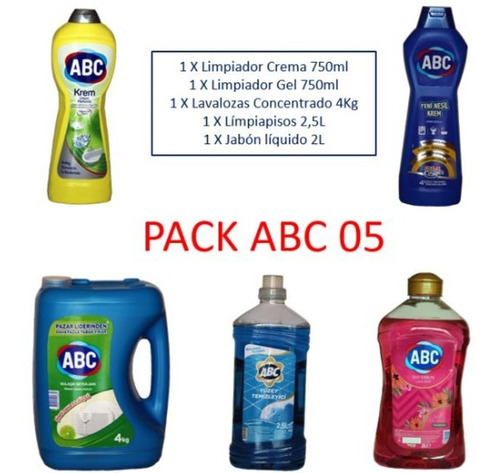 Pack Limpieza Lavalozas Abc+ Limpiador Crema+ Gel