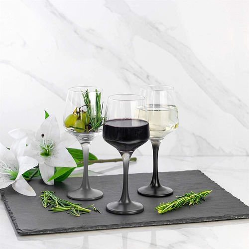 Pack X6 Copas Lal Vino Agua Vidrio Cocteles 330ml Elegantes