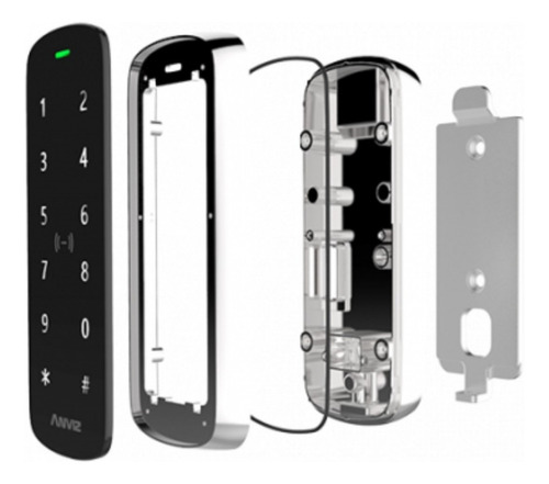 Control De Acceso Personal Rfid Exterior Antivandalico Negro