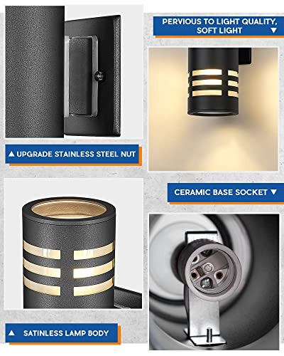 Tengxin Lámpara De Pared Exterior Para Exteriores, Cilindro