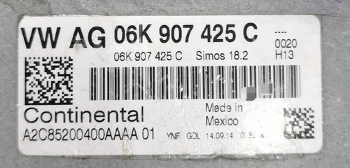 Computadora De Motor Passat Jetta 2015-2017 1.8l 06k907425c (Usado)