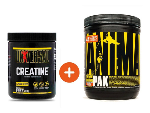Creatina Monohydrate Powder + Animal Pak Universal Nutrition | Cuotas sin interés Creatina Monohydrate Powder + Animal Pak Universal Nutrition | Cuotas sin interés
