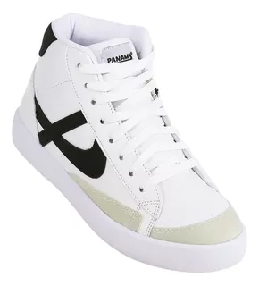 Tenis Casual Niño Blanco Tacto Piel Panam 15503616