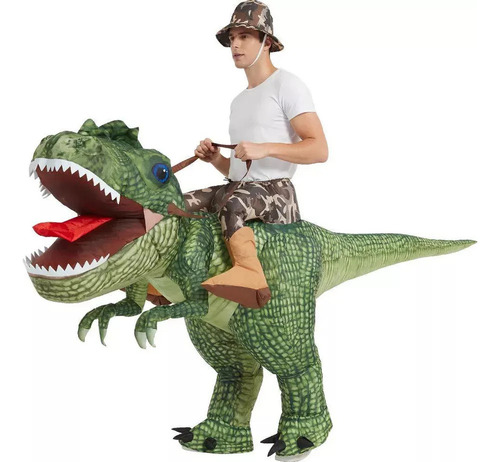 Disfraz De Dinosaurio Inflable Divertido De Mgg Para Niño Y