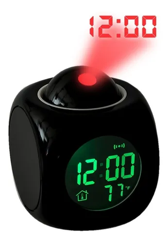 Reloj Digital Despertador Proyector Led Holograma Pared Hora