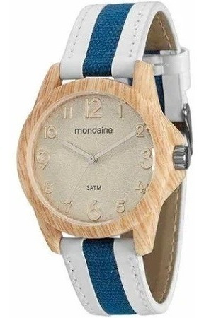 Relógio Mondaine C/ Amadeirada Bicolor 99119l0mvnw1 C/nf