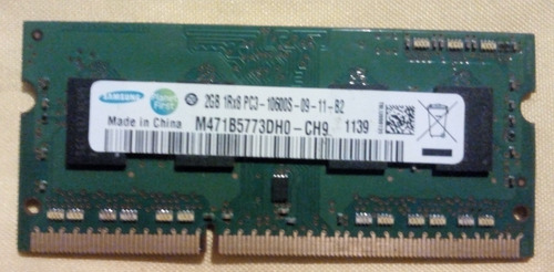 Memoria Ram Samsung Ddr3 2gb Pc3 10600 Laptop