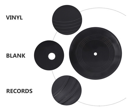 Guitarra De Disco En Blanco Plain Record Decorations, 5 Unid