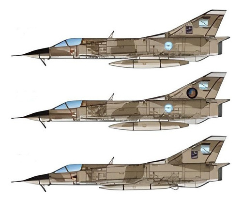 Calcas Mirage Iii Cj En  Fuerza Aerea  1/72 Calcas Del Sur