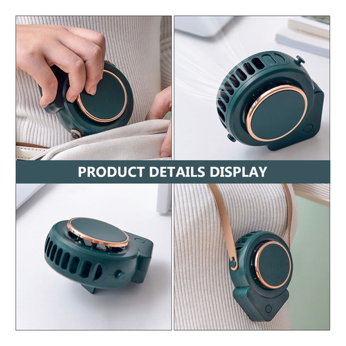 Ventilador De Cuello Colgante, Recargable Por Usb, Portátil,