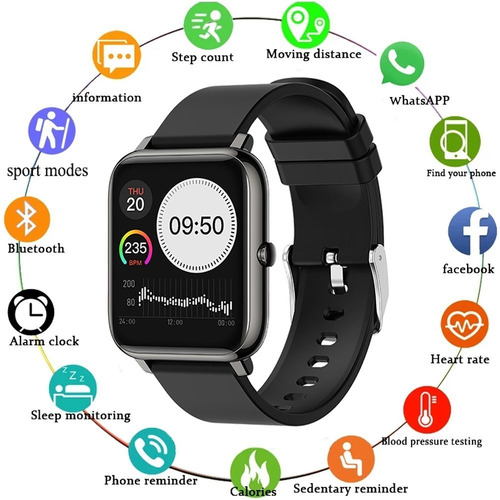 Imagen 2 de 10 de Reloj Inteligente Impermeable Con Bluetooth Mujer Deportivo