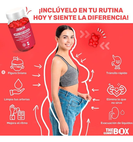 The Gummy Box Quemador De Grasa Vinagre De Sidra 180 G X 2 U