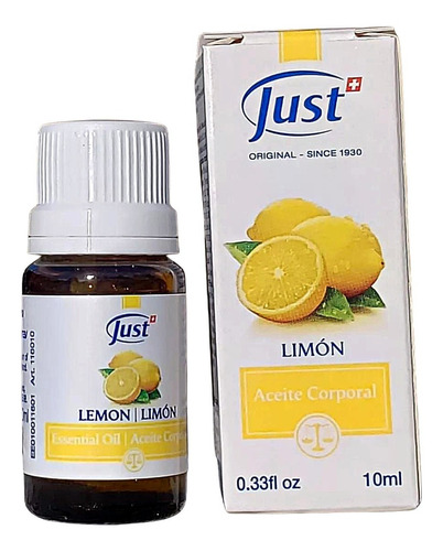 Aceite Esencial De Limón Just 10ml + Muestras De Regalo!!