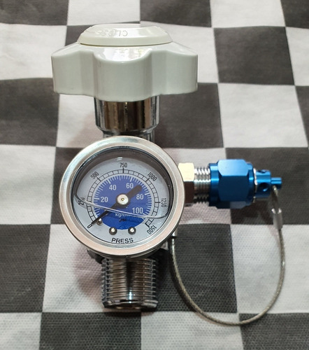 Válvula Cilindro Nitro Nos Super Hi-flo 10 15 20lbs Manômetr