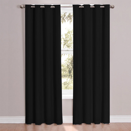 Cortina 2,80 X 2,30 Metros Blackout Blecaute Preto Corta Luz Em Tecido Grosso Para Quarto E Sala Casa Laura Enxovais
