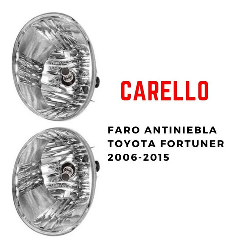 Carellos Neblineros Toyota Fortuner 2011 2012 2013 2014 2015