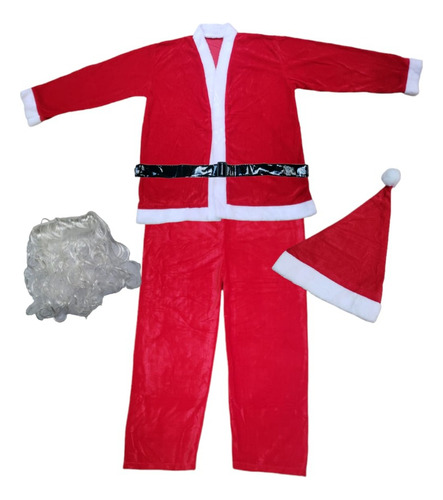 Traje Papa Noel Santa Claus Plush Excelente Calidad